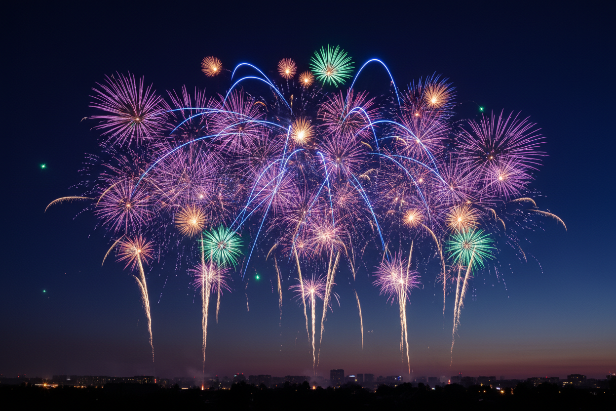 Celestial Sparks: Capturing the Ephemeral Symphony of Light and Color in Firework Photography
